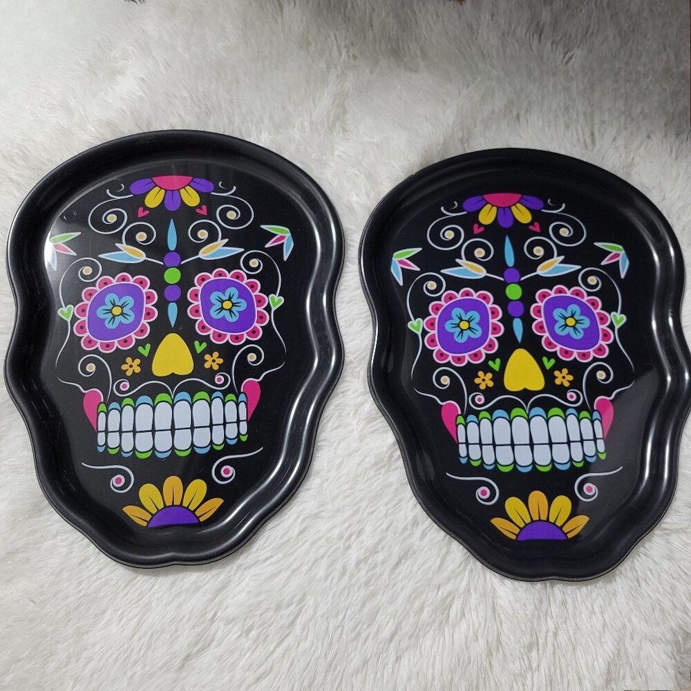Sugar Skull Serving Tray Set